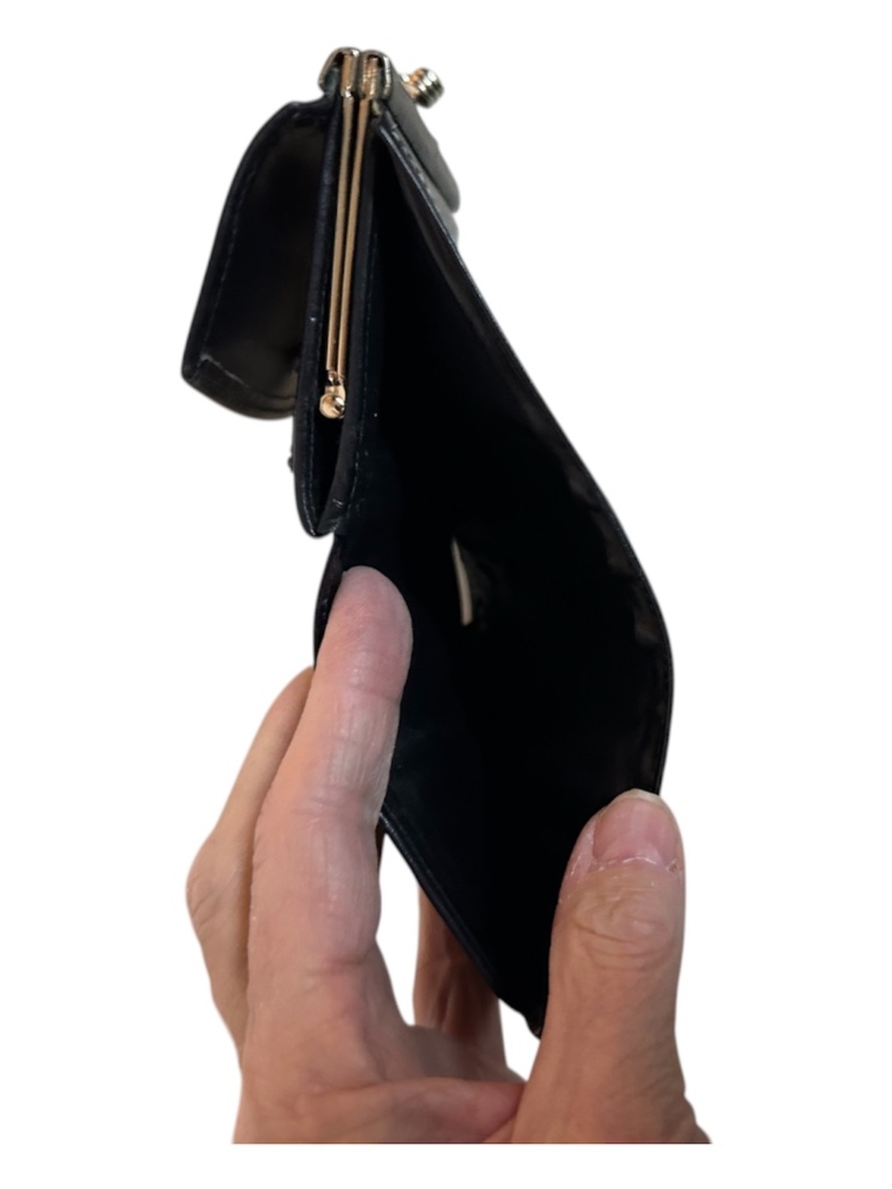 Dooney & Bourke Black Leather Wallet Snap Closure Compact - Picture 4 of 4